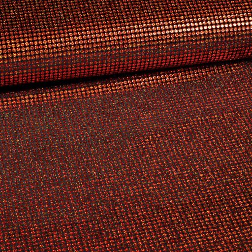 Stretch Velvet Fabric Hologram Sequin Orange