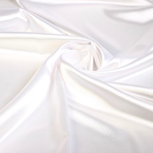 Silky Stretch Satin White