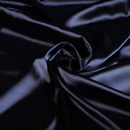 Silky Satin Stretch Dark Navy