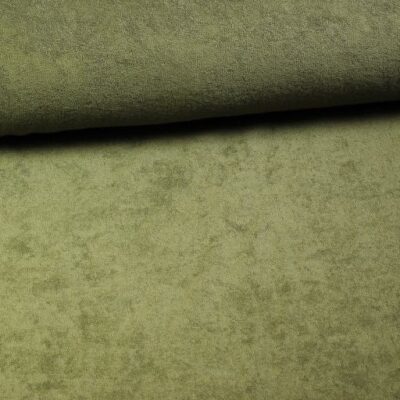 Stretch Towelling Army Green