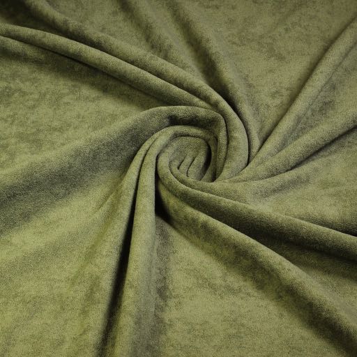 Stretch Towelling Army Green
