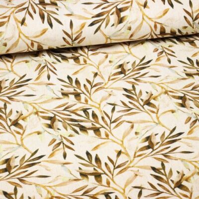 Linen viscose printed floral 1