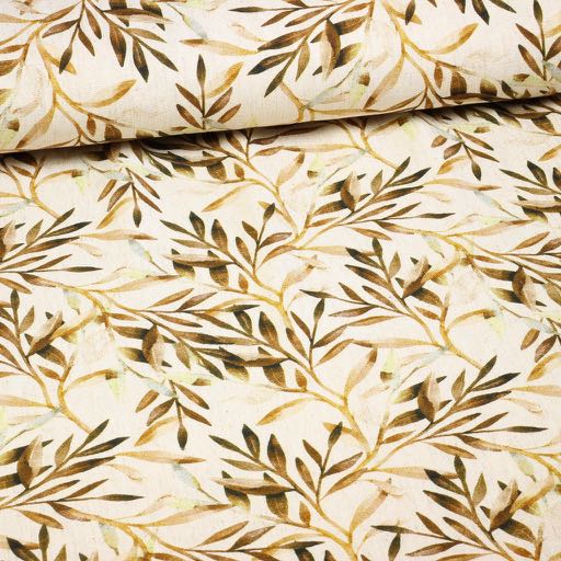 Linen viscose printed floral 1