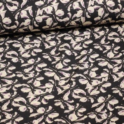 Printed linen viscose floral 4