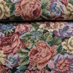 Gobelin Fabric Flower Black