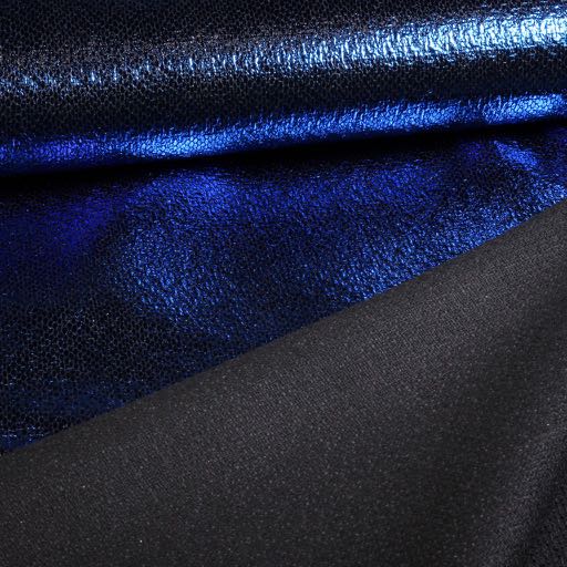 Metallic Foil Party Fabric Cobalt