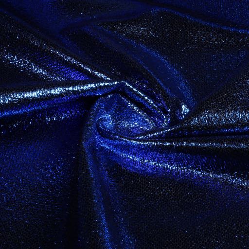Metallic Foil Party Fabric Cobalt