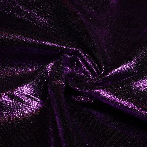 Metallic Foil Party Fabric Purple