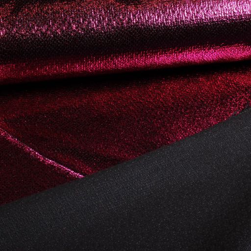 Metallic Foil Party Fabric Fuchsia