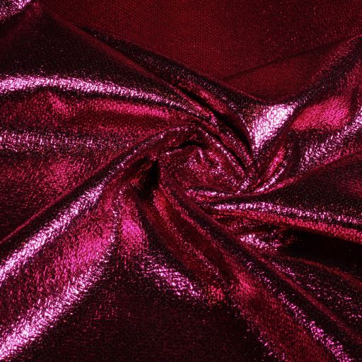 Metallic Foil Party Fabric Fuchsia