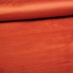 Stretch Suede Fabric Brick Red