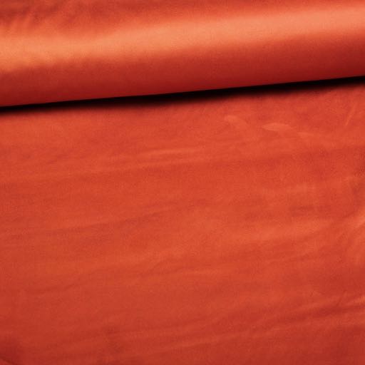 Stretch Suede Fabric Brick Red