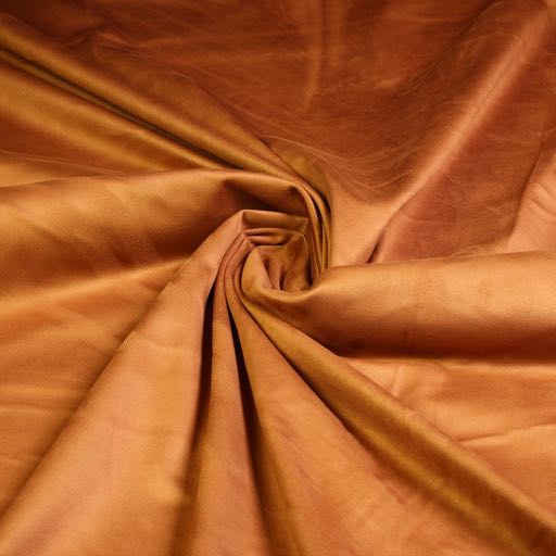 Stretch Suede Fabric Cognac