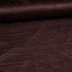 Stretch Suede stof donker bruin