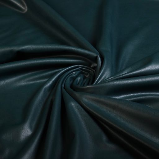 Stretch Leather / Velour Fabric Petrol