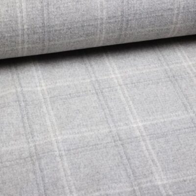 Coating Fabric Check Grey