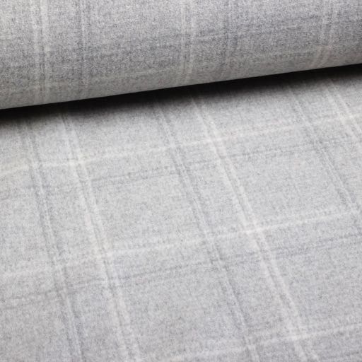 Coating Fabric Check Grey