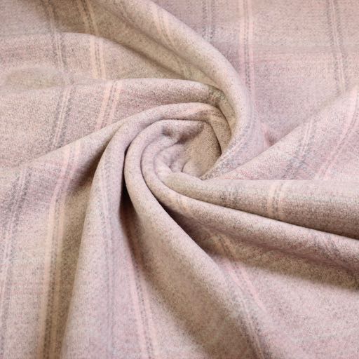 Coating Fabric Check Pink