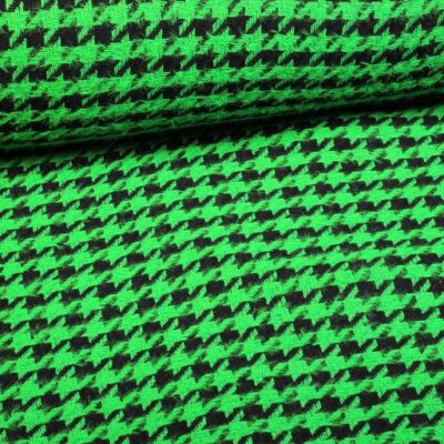 Tweed Fabric Pied de Poule Green