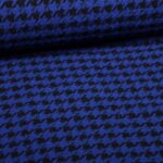 Tweed Fabric Pied de Poule Cobalt