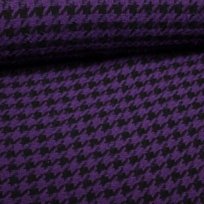 Tweed Fabric Houndstooth Purple