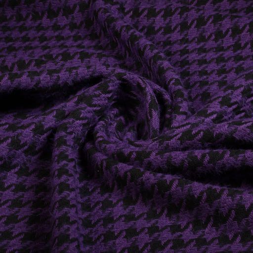 Tweed Fabric Houndstooth Purple